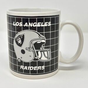 Vintage Papel Los Angeles Raiders Ceramic NFL Football Coffee Mug Cup 1990s USA